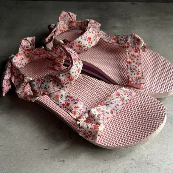 Time And Tru Cushion Sole Women’s Floral Strappy Slip On  Sandals Size 7 - Picture 11 of 15